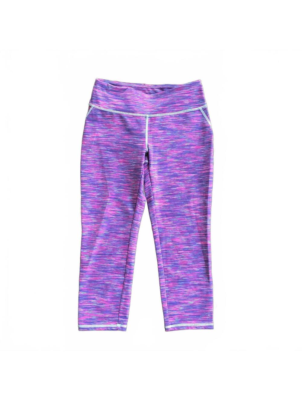 Kirkland Signature Girl's Medium Athletic Leggings Size M 10 Purple Multi-Color